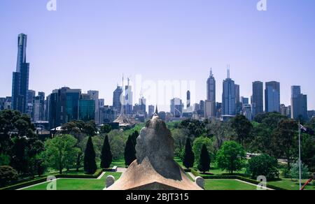 Melbourne skyline Stock Photo