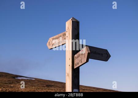 Wooden Sign post Stock Photo