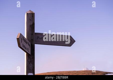 Wooden Sign post Stock Photo