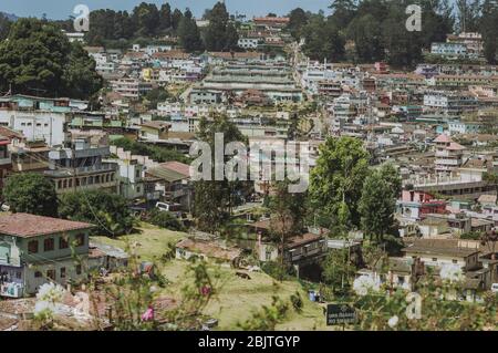 View of Ooty city of Tamil Nadu. A tourism place and the hill station with awesome chilled weather Stock Photo