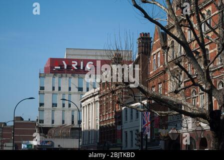 1970s Architecture High Street 1 Lyric Theatre Square, King Street, Hammersmith, Lyric W6 by Rick Mather Architects Council Borough Architects Stock Photo