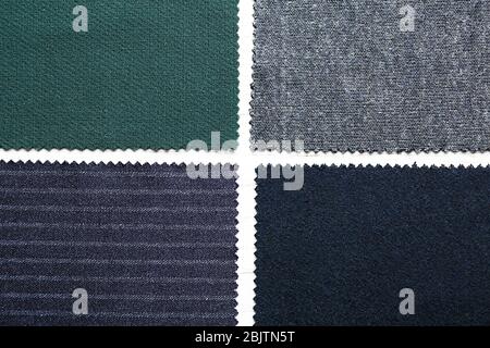 Top view of colorful fabric samples Stock Photo