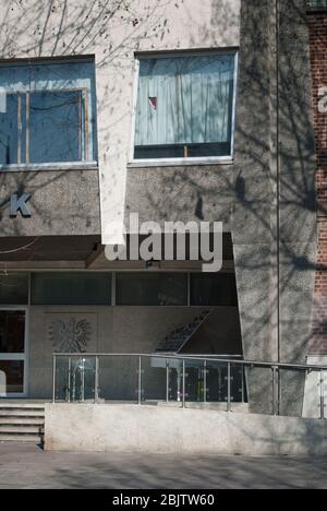 1960s Architecture Reinforced Concrete Structure POSK Polish Social and Cultural Association, 38-246, King Street, London, W6 0RF by M. F. Grzesik Stock Photo