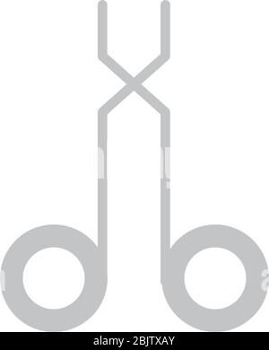 surgical scissors health care equipment medical vector illustration flat style icon Stock Vector