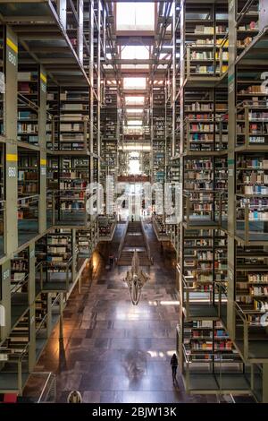 Massive (38,000 square metres or 409,000 sq ft) Biblioteca Vasconcelos library  Mexico City, Mexico Stock Photo