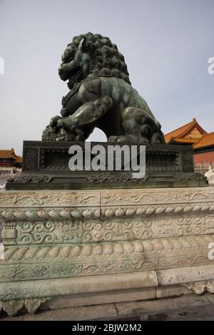 Statuary in forbidden city Palace Museum Beijing china Stock Photo