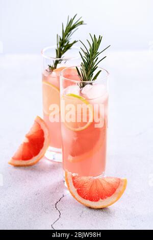 Fresh lime and rosemary in combination with fresh grapefruit juice and tequila. This cocktail is full of vibrant citrus flavors and aromatic herbs, sh