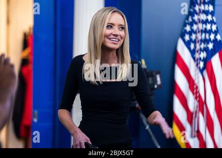 White House Press Secretary Kayleigh McEnany speaks to the media in the press briefing room of the White House in Washington, DC, USA, 30 April 2020. McEnany spoke about President's Trump on going response to the coronavirus COVID-19 pandemic.Credit: Jim LoScalzo/Pool via CNP /MediaPunch Stock Photo