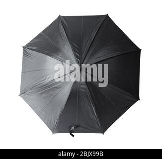 Black umbrella on white background Stock Photo