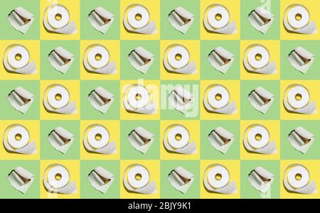 Illustration of rowsÂ of toilet paper rolls Stock Photo