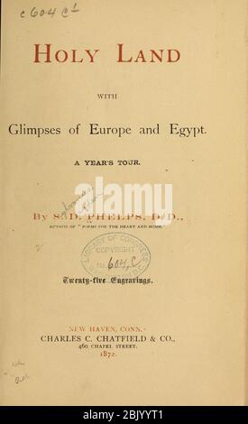Holy Land, with glimpes of Europe and Egypt (1872). Front page.