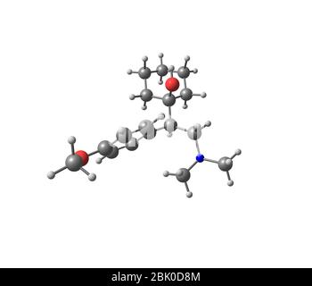 Venlafaxine (Efexor, Effexor and Trevilor) is an antidepressant of the serotonin-norepinephrine reuptake inhibitor (SNRI) class Stock Photo