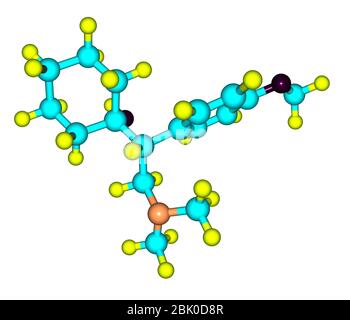 Venlafaxine (Efexor, Effexor and Trevilor) is an antidepressant of the serotonin-norepinephrine reuptake inhibitor (SNRI) class Stock Photo