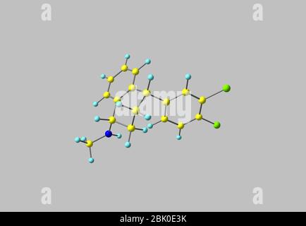 Sertraline (Zoloft, Lustral) is an antidepressant of the selective serotonin reuptake inhibitor (SSRI) class. Stock Photo