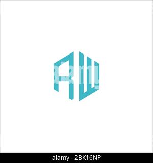 Initial letter wr logo or rw logo vector design template Stock Vector