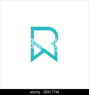 Initial letter wr logo or rw logo vector design template Stock Vector