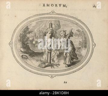 Houghton STC 24627a.8 - Amorum emblemata, figuris Aeneis incisa - pg 185. Stock Photo