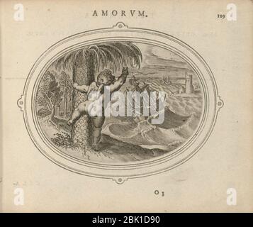 Houghton STC 24627a.8 - Amorum emblemata, figuris Aeneis incisa - pg 109. Stock Photo