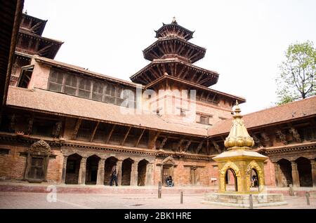 Patan Durbar Square  is situated at the centre of lalitpur city , a world heritage site Stock Photo