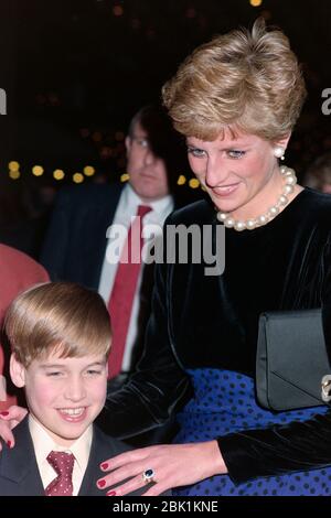 LONDON, UK. December 20, 1990: Diana, Princess Of Wales , at a ...