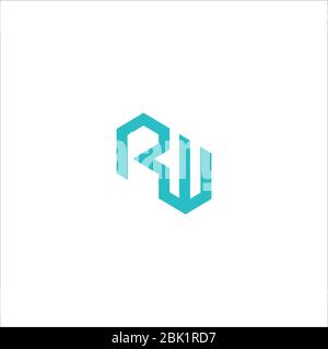 Initial letter wr logo or rw logo vector design template Stock Vector