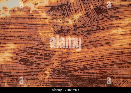 Close up rust on the surface of the old iron, Rusty metal steel board Stock Photo