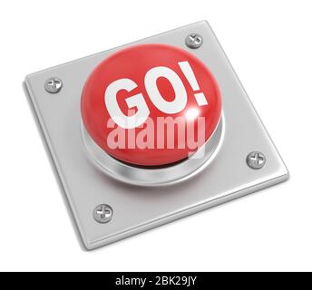 3D Button Go Stock Photo - Alamy
