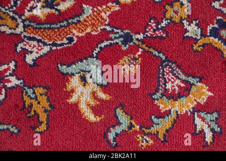 Close-up turkish carpet, details of patterns in oriental design Stock Photo