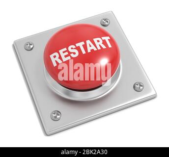 restart button on white background. restart button for restarting ...