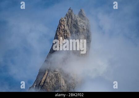 Giant tooth mountain tin Mont Blanc massif Stock Photo