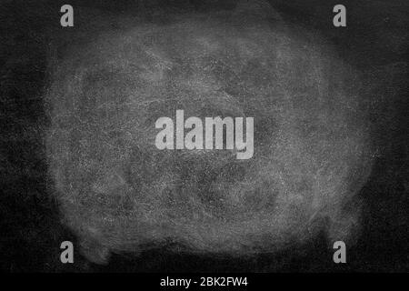 erased chalk on black chalkboard background texture Stock Photo