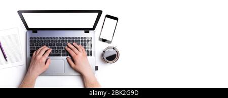 black man, middle aged man, stressed, stressed man, typing, smartphone, computer, millennial, computer laptop Stock Photo