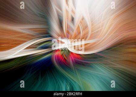 Abstract twisted fractal background,digital twirl design,abstract background Stock Photo