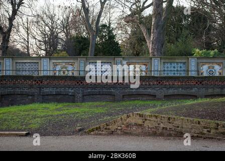 Jacobean Architecture Ruins Old Country House Holland Park Red Brick Stone Palace Holland House, Kensington, London W8 7QU by John Thorpe Stock Photo