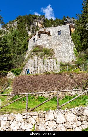 Fontegreca (Italy) - Fontegreca and its Cipresseta constitute a real oasis of peace in the high Caserta area. The sanctuary. Stock Photo