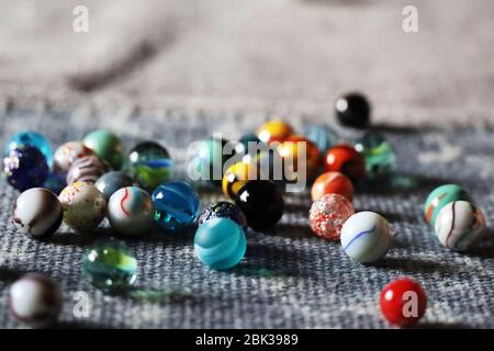 Colourful balls of marble Stock Photo