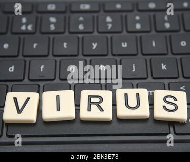 Computer virus infection risk concept image Stock Photo