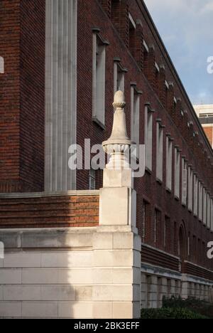 Swedish Georgian Art Deco Architecture Council Building Red Brick Hammersmith Town Hall King St, Hammersmith, London W6 9JU by Ernest Berry Webber Stock Photo