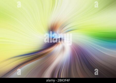 Abstract image composed of colored lines that create spirals Stock Photo