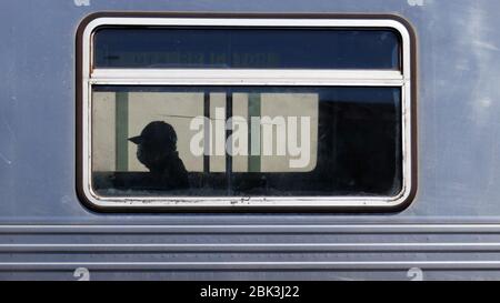 New York, New York, USA. 28th Apr, 2020. Q train to Coney Island Brooklyn. Confirmed CORONA VIRUS COVID pandemic infections have reached a million in the U.S. April 28, 2020 Credit: John Marshall Mantel/ZUMA Wire/Alamy Live News Stock Photo