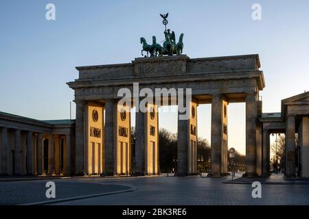 Berlin, Brandenburger Tor, Blick von Osten (Stadtseite) Stock Photo