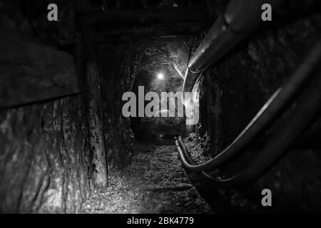 Illegal mining in Indonesia Stock Photo