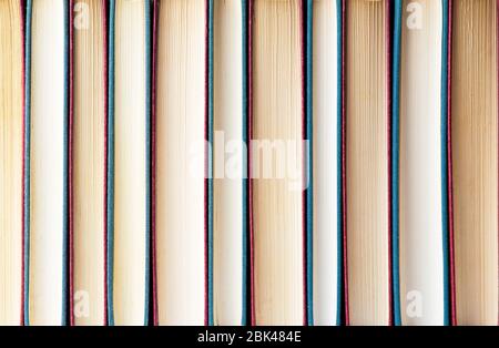 Row of books forming a background banner Stock Photo