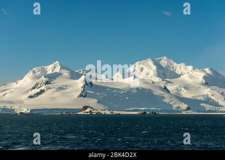 View of Livingston Island, an Antarctic island in the South Shetland Islands, Western Antarctica lying between Greenwich Island and Snow Islands Stock Photo