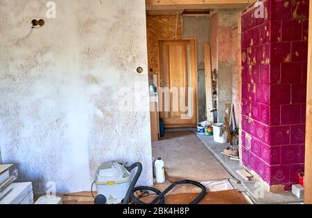 Old house under reconstruction Stock Photo