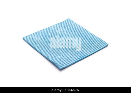 Blue duster isolated on white background. House cleaning product Stock Photo