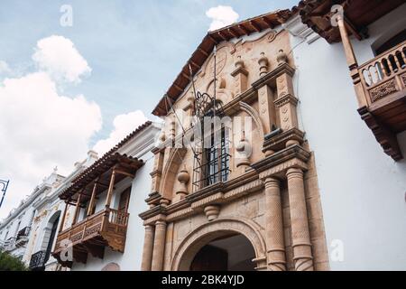 Facade of the Casa de la Libertad in Sucre, Bolivia Stock Photo