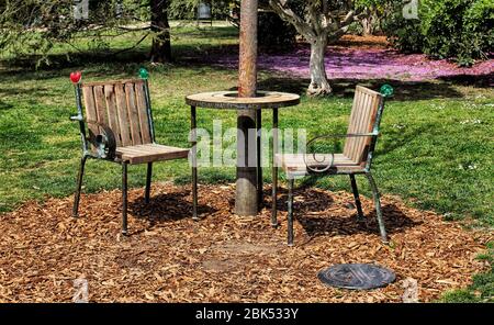 Vaclav Havel's Place in Barcelona, in the Parc de la Ciutadella beside the Catalan Parliament building. Catalonia, Spain Stock Photo