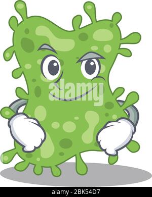 A mascot design of salmonella enterica having confident gesture Stock Vector