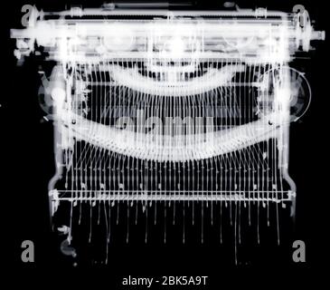 Typewriter, X-ray. Stock Photo